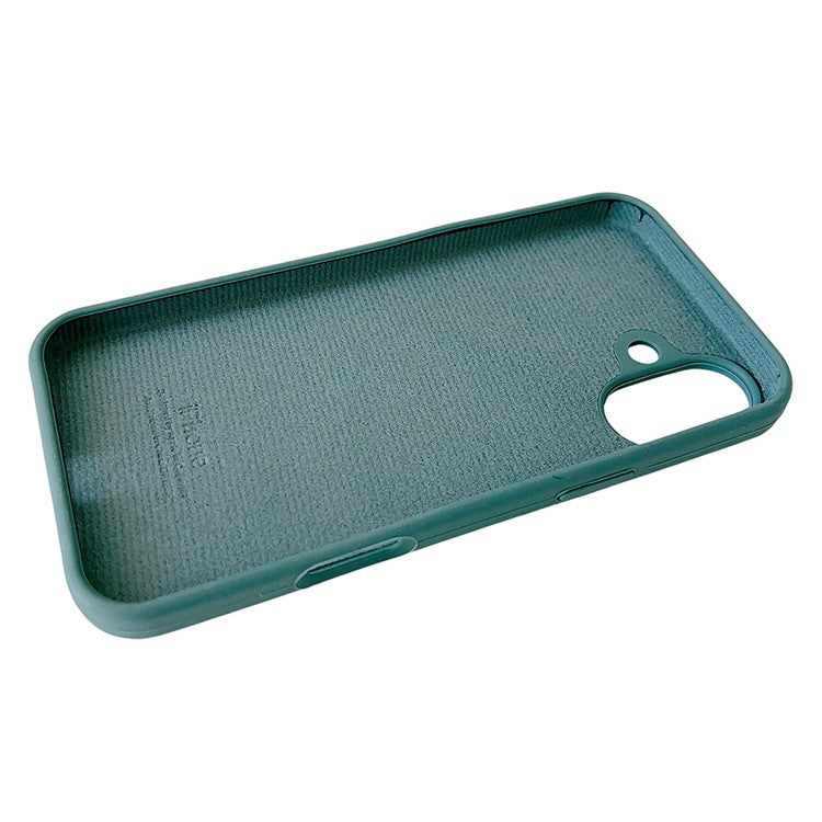 For iPhone 16 Plus Case Shockproof Silicone Phone Back Cover - Green