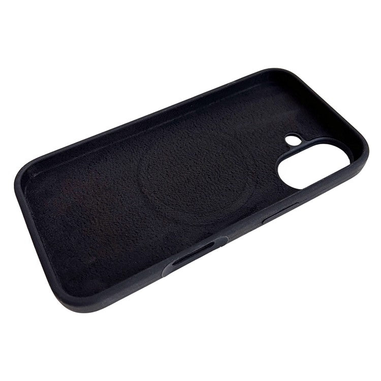 For iPhone 16 Plus Case Compatible with MagSafe Silicone Phone Back Cover - Black