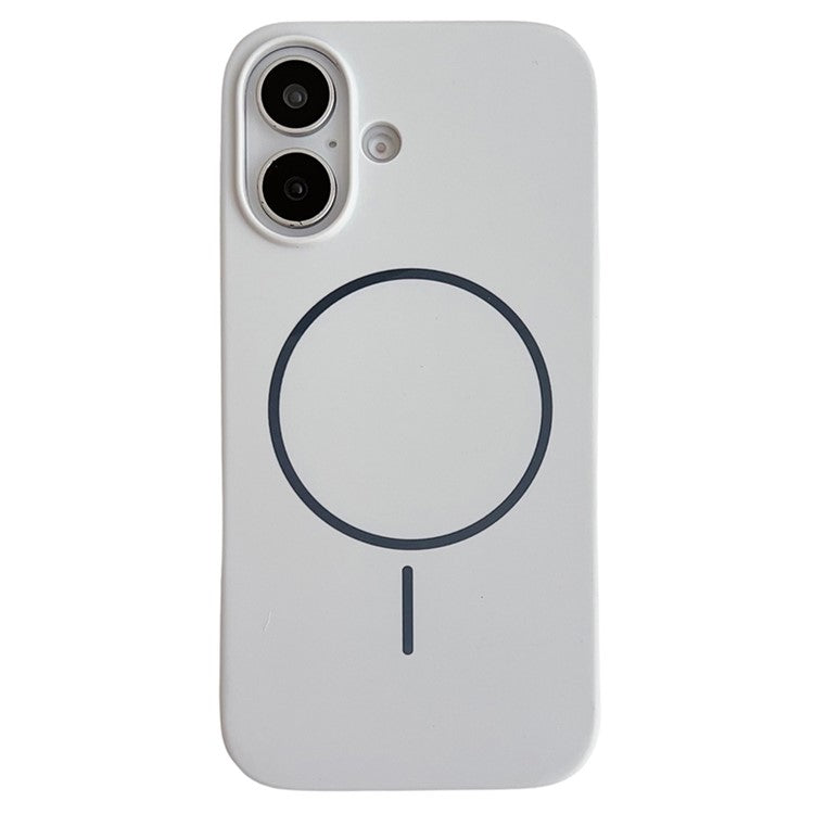 For iPhone 16 Plus Case Compatible with MagSafe Silicone Phone Back Cover - White