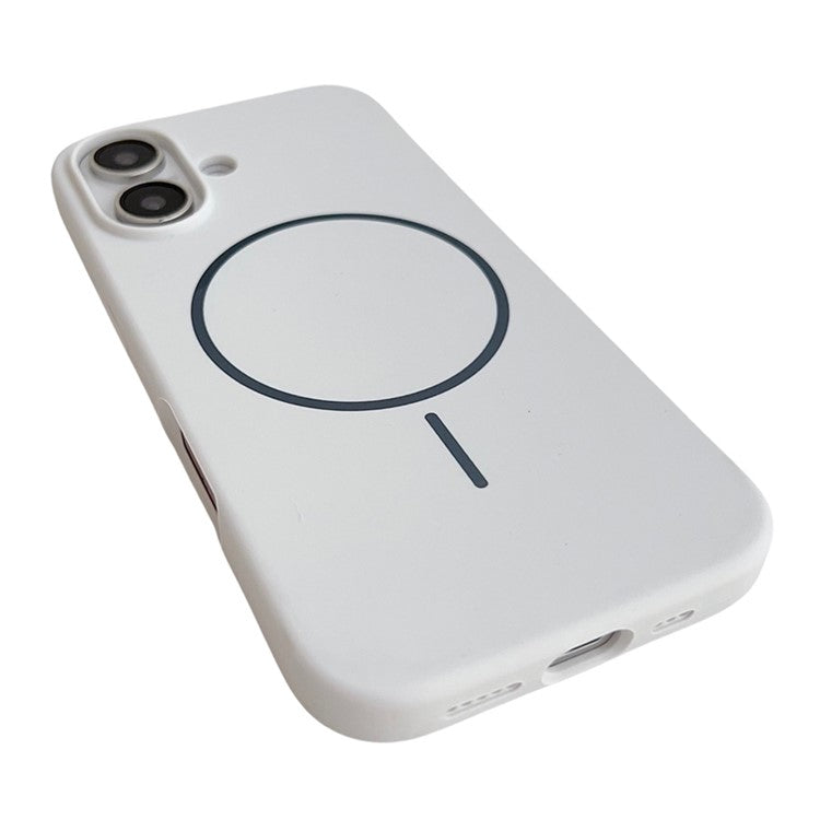For iPhone 16 Plus Case Compatible with MagSafe Silicone Phone Back Cover - White