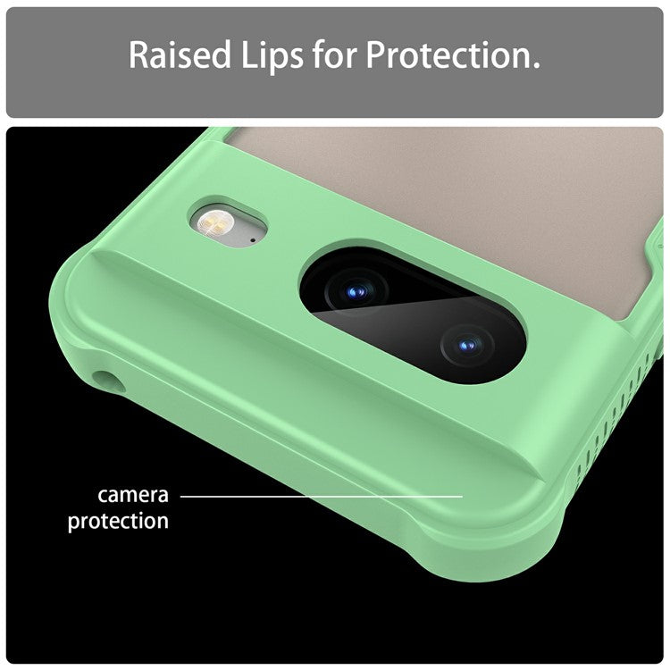 For Google Pixel 8 Case PC+TPU Frosted Phone Back Cover - Green