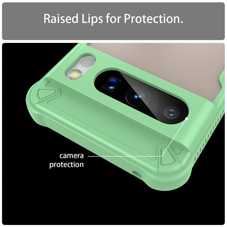 For Google Pixel 8 Pro Case PC+TPU Frosted Phone Back Cover - Green