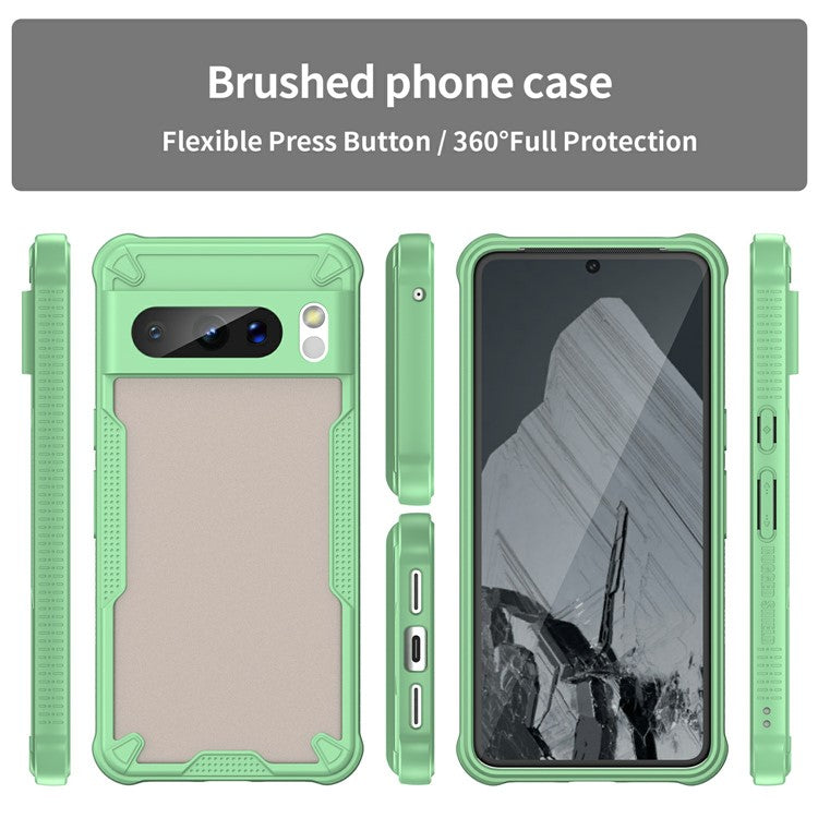 For Google Pixel 8 Pro Case PC+TPU Frosted Phone Back Cover - Green