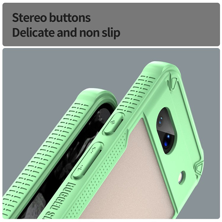 For Google Pixel 8a Case PC+TPU Frosted Phone Back Cover - Green