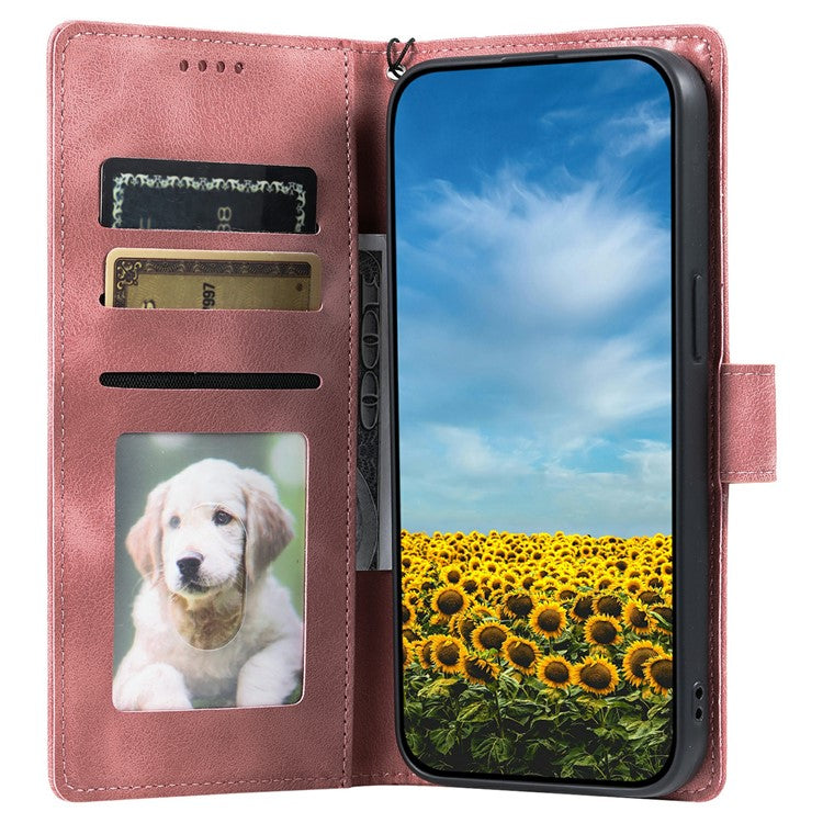 Style 018 For Google Pixel 9 Pro XL Case Imprinted Totem Skin Feel Wallet Leather Phone Cover - Rose Gold