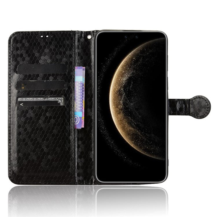 For Huawei Mate 70 Pro+ / 70 Pro Wallet Case Dot Pattern Imprint PU Leather Phone Cover - Black