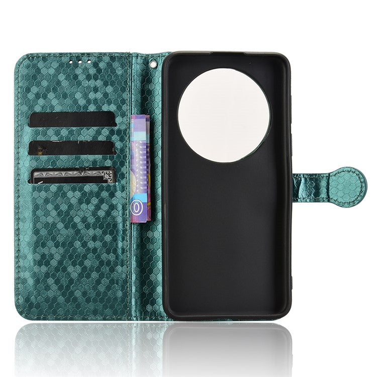 For Huawei Mate 70 Pro+ / 70 Pro Wallet Case Dot Pattern Imprint PU Leather Phone Cover - Green