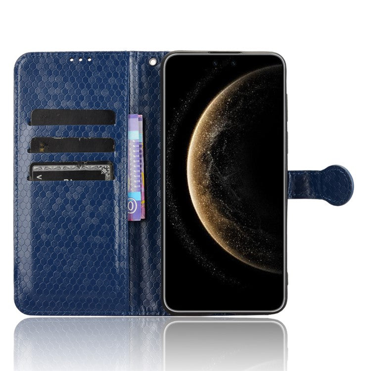 For Huawei Mate 70 Pro+ / 70 Pro Wallet Case Dot Pattern Imprint PU Leather Phone Cover - Dark Blue