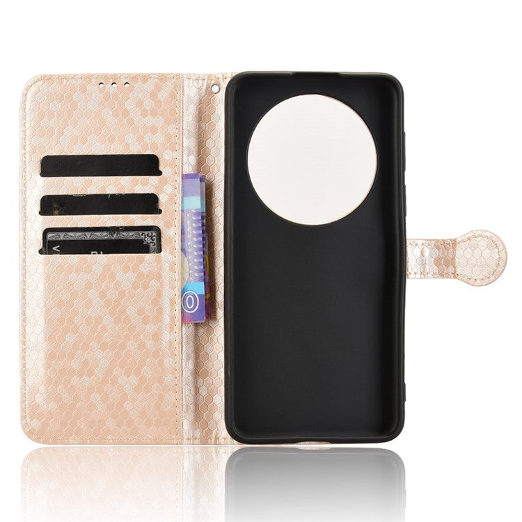 For Huawei Mate 70 Wallet Case Dot Pattern Imprint PU Leather Phone Cover - Rose Gold