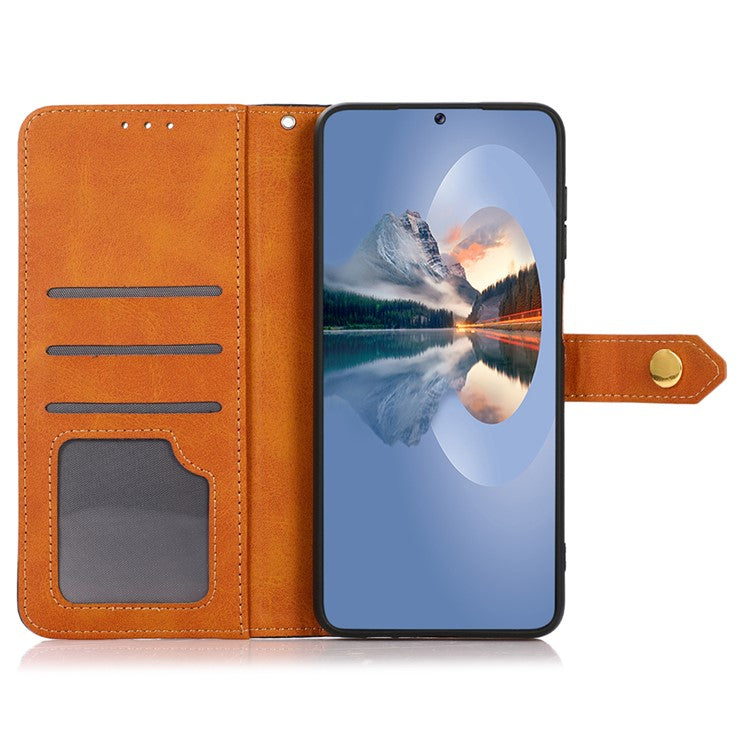 KHAZNEH For Samsung Galaxy A56 5G Wallet Phone Case Stand Leather Flip Cover - Rose Gold