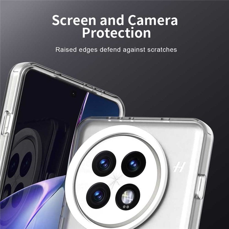 For OnePlus 13 Case Compatible with MagSafe PC+TPU+PET Anti-Drop Phone Cover - White