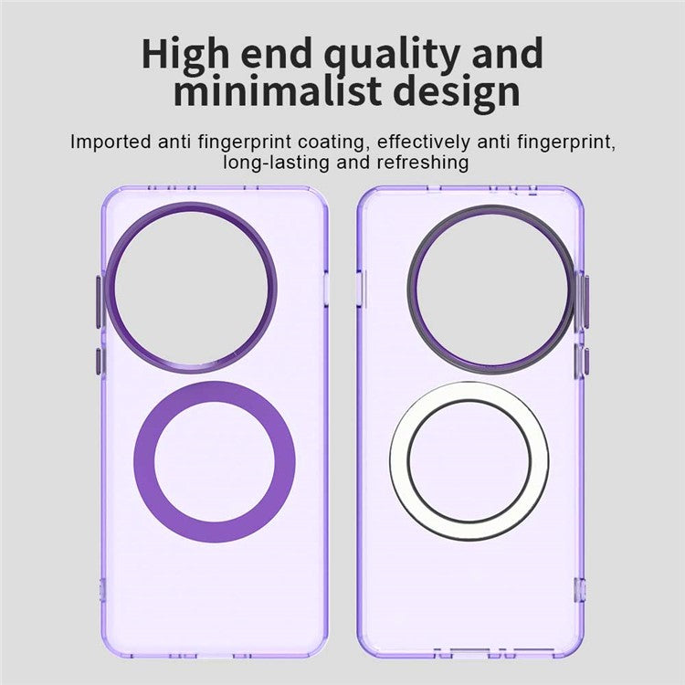 For OnePlus 13 Case Compatible with MagSafe PC+TPU+PET Anti-Drop Phone Cover - Purple