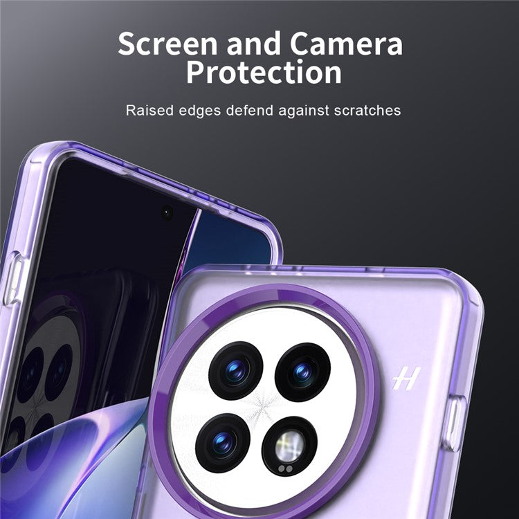 For OnePlus 13 Case Compatible with MagSafe PC+TPU+PET Anti-Drop Phone Cover - Purple