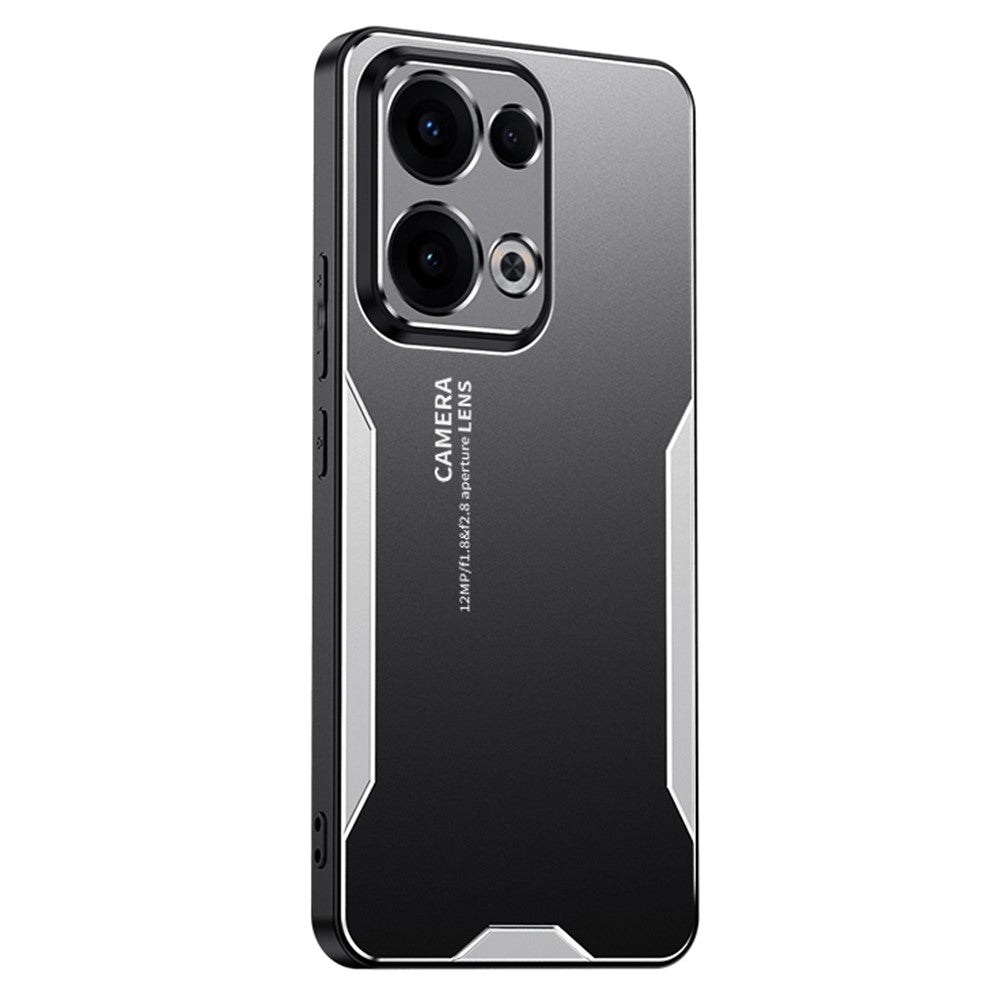 For Oppo Reno13 5G (Global) Phone Case Aluminium Alloy TPU PC Back Cover - Silver