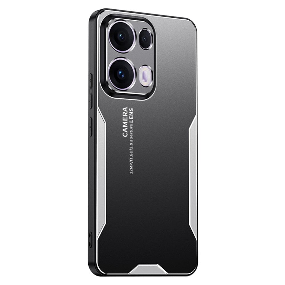 For Oppo Reno13 Pro 5G Phone Case Aluminium Alloy TPU PC Back Cover - Silver