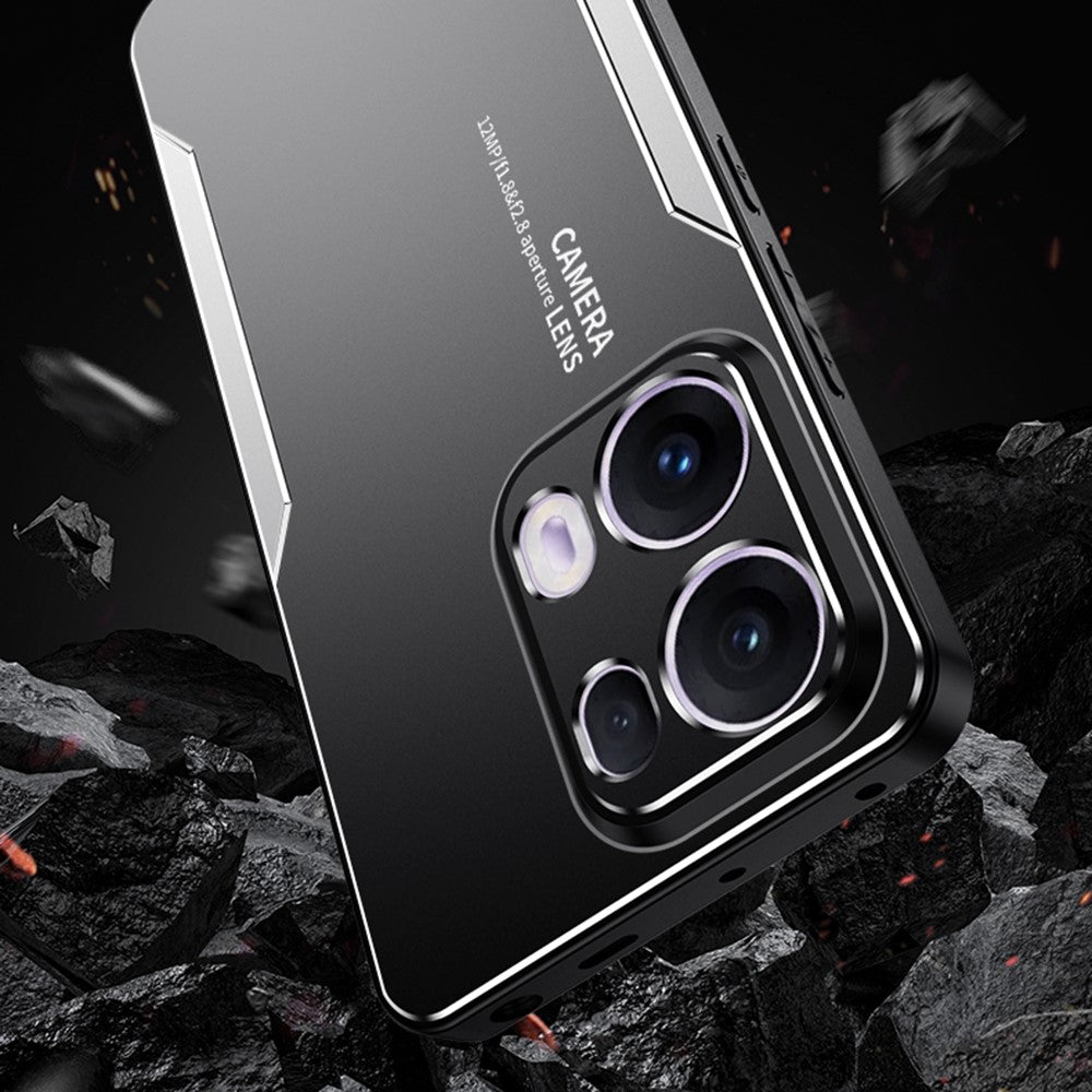 For Oppo Reno13 Pro 5G Phone Case Aluminium Alloy TPU PC Back Cover - Silver