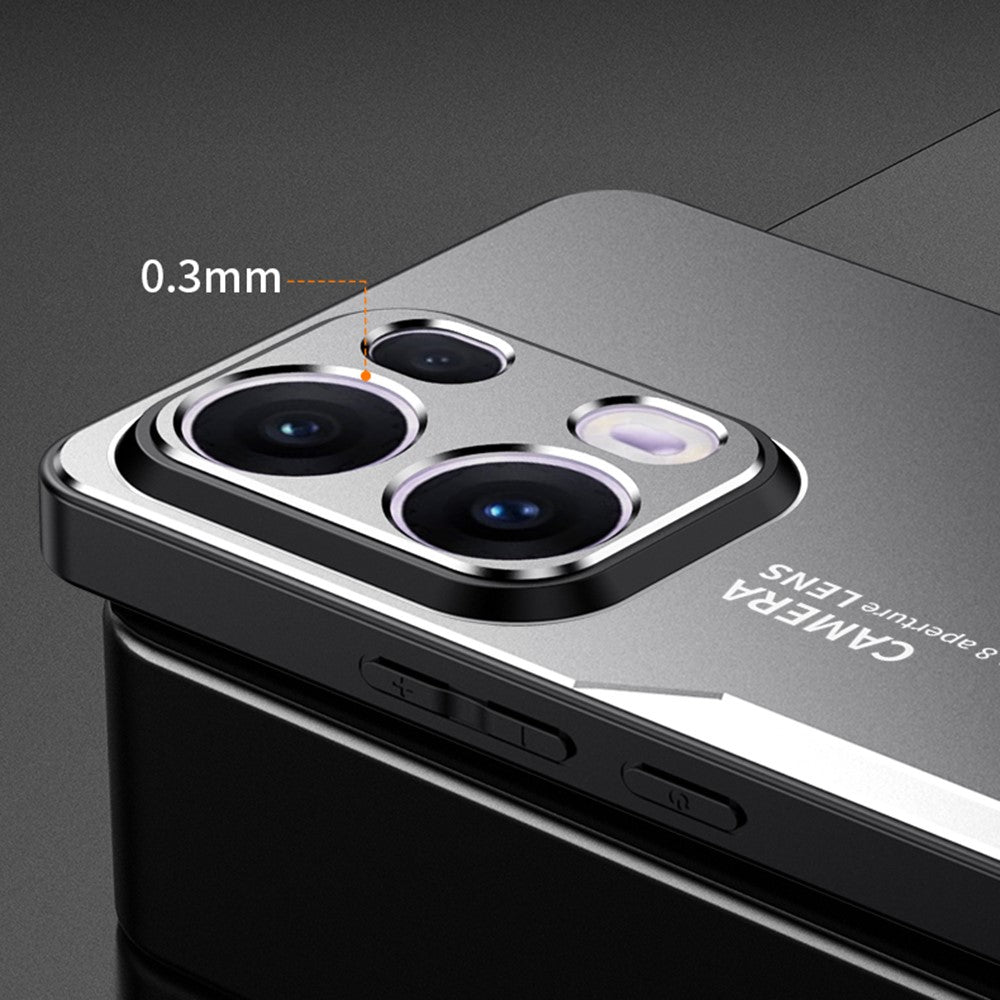 For Oppo Reno13 Pro 5G Phone Case Aluminium Alloy TPU PC Back Cover - Silver