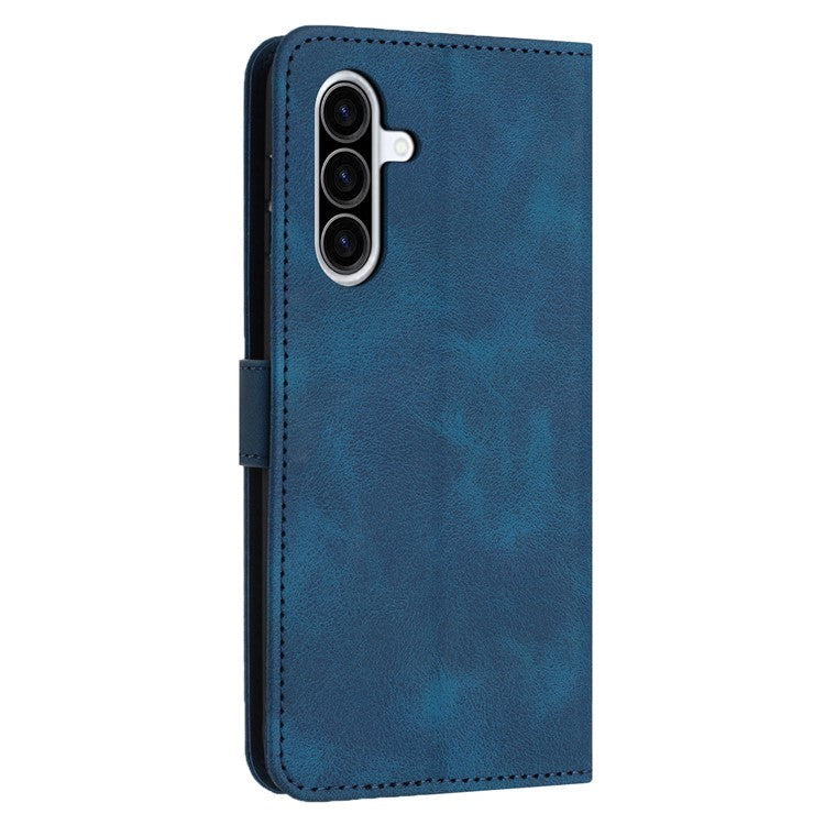 For Samsung Galaxy A56 5G / A36 5G Leather Case Solid Color Wallet Protective Phone Cover - Blue