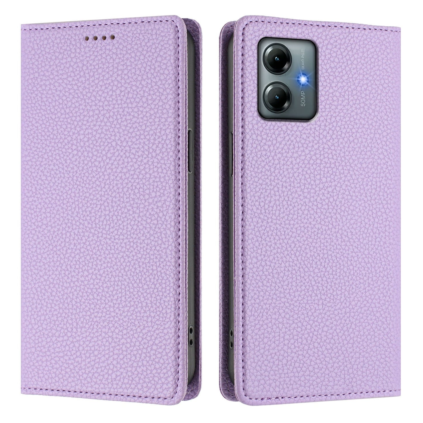 For Motorola Moto G Play (2025) 4G Wallet Case RFID Blocking Litchi Texture Leather Mobile Cover - Light Purple