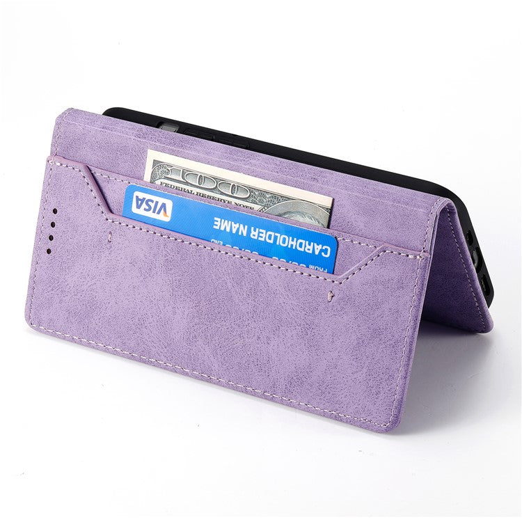 DF-05 For Google Pixel 9a Wallet Case RFID Blocking PU Leather Phone Cover - Purple