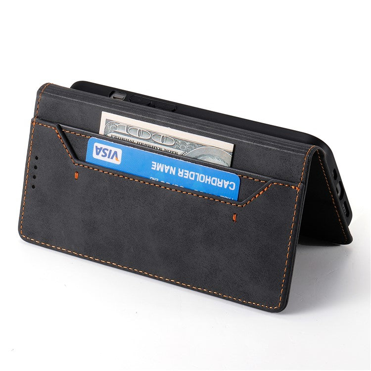 DF-05 For Google Pixel 9a Wallet Case RFID Blocking PU Leather Phone Cover - Black