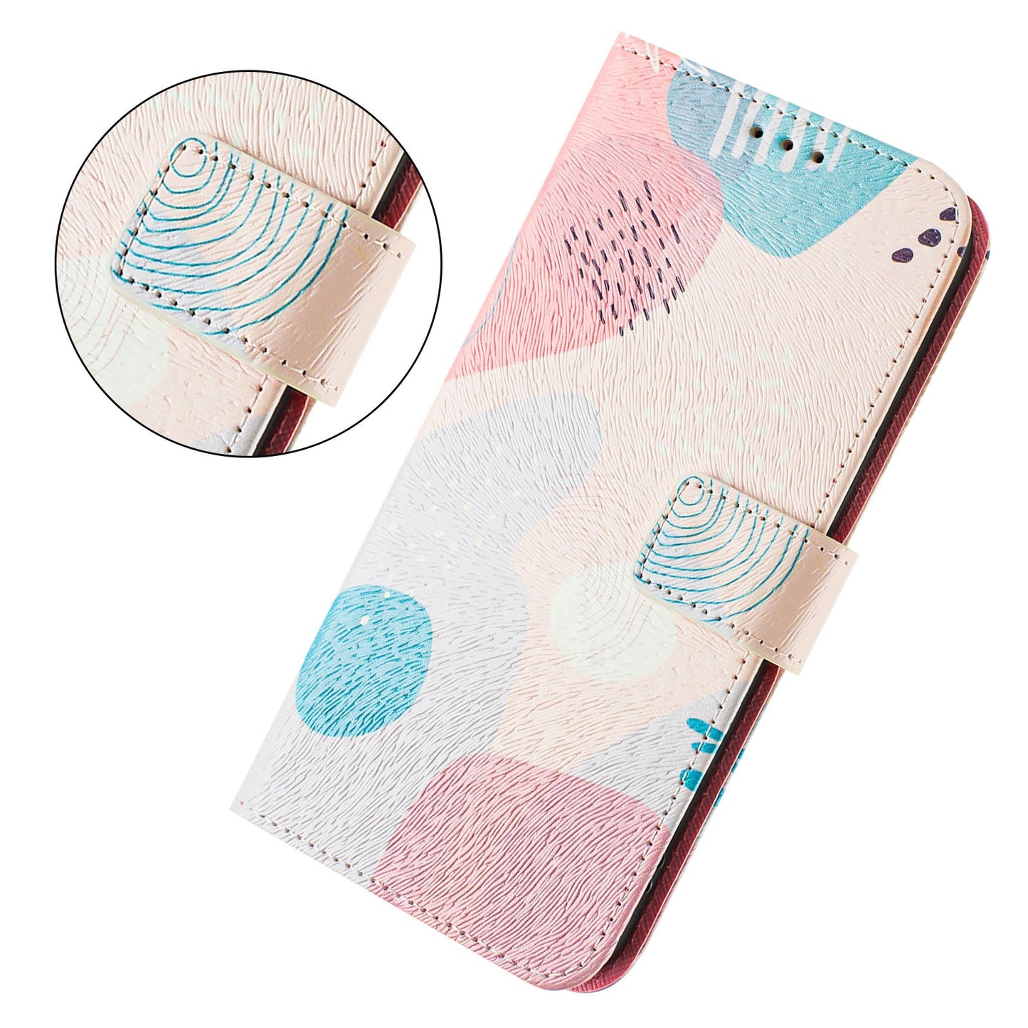 For Xiaomi Redmi Note 14 5G Case Pattern Printing Wallet Phone Cover with Strap - Graffiti