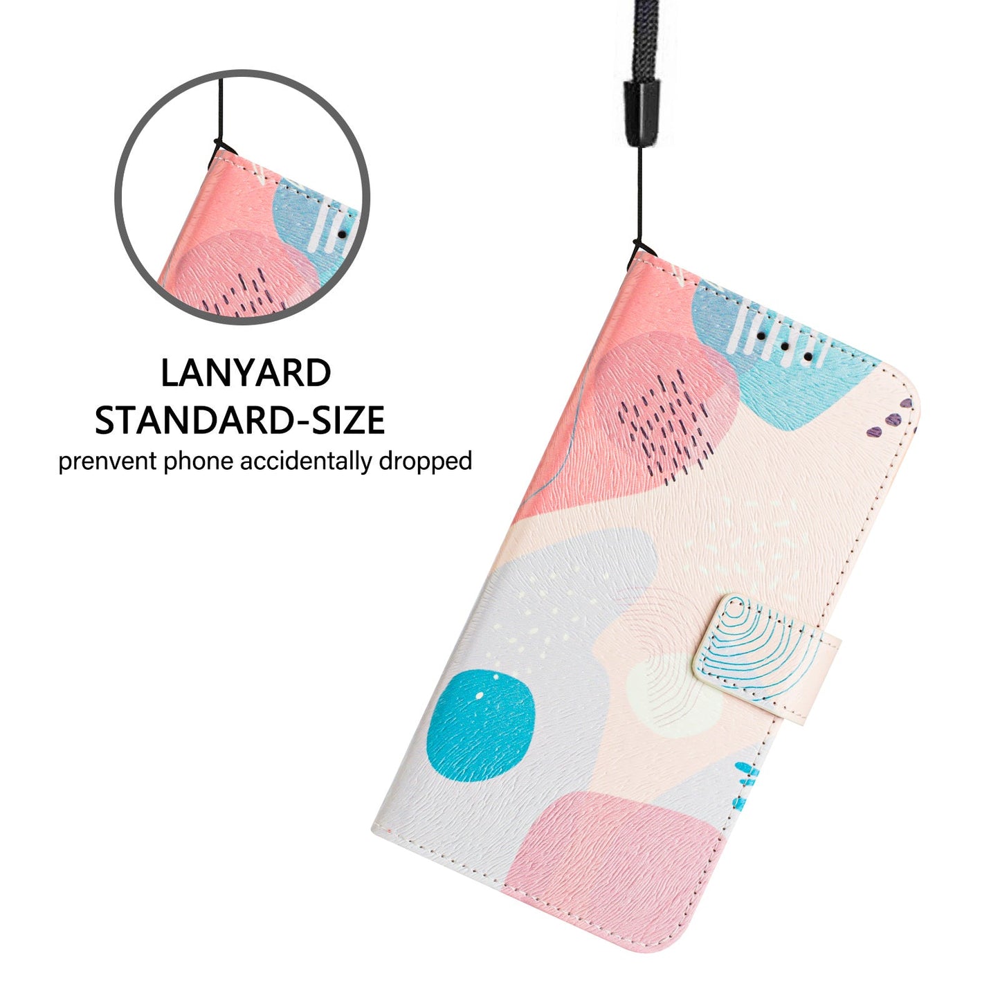 For Xiaomi Redmi Note 14 5G Case Pattern Printing Wallet Phone Cover with Strap - Graffiti