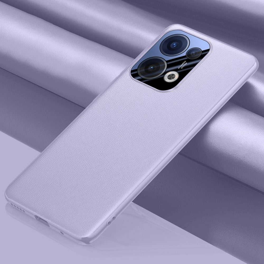 For Oppo Reno13 5G (Global) Case Drop Resistant PU Leather+TPU Phone Cover - Purple
