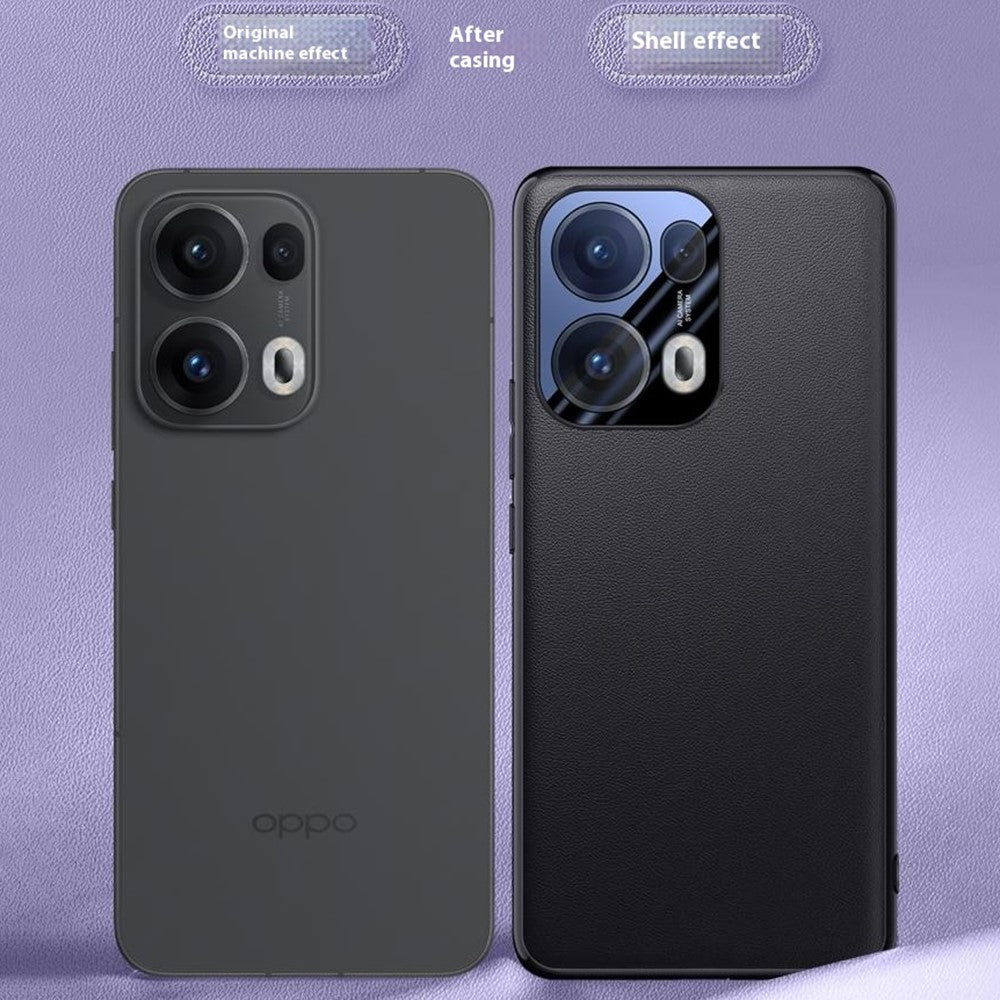 For Oppo Reno13 Pro 5G Case Drop Resistant PU Leather+TPU Phone Cover - Black
