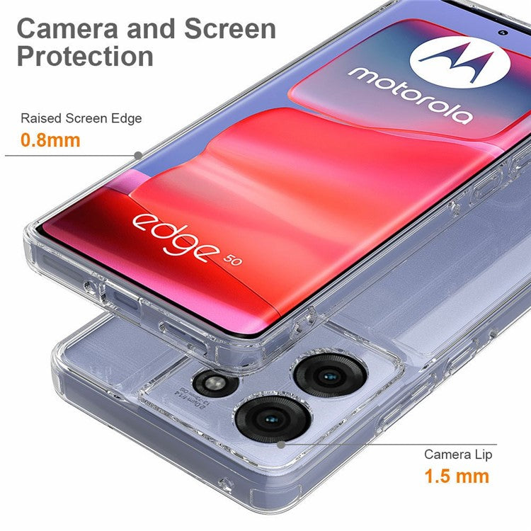 For Motorola Moto G75 5G Clear Phone Case TPU+Acrylic Shockproof Phone Back Cover
