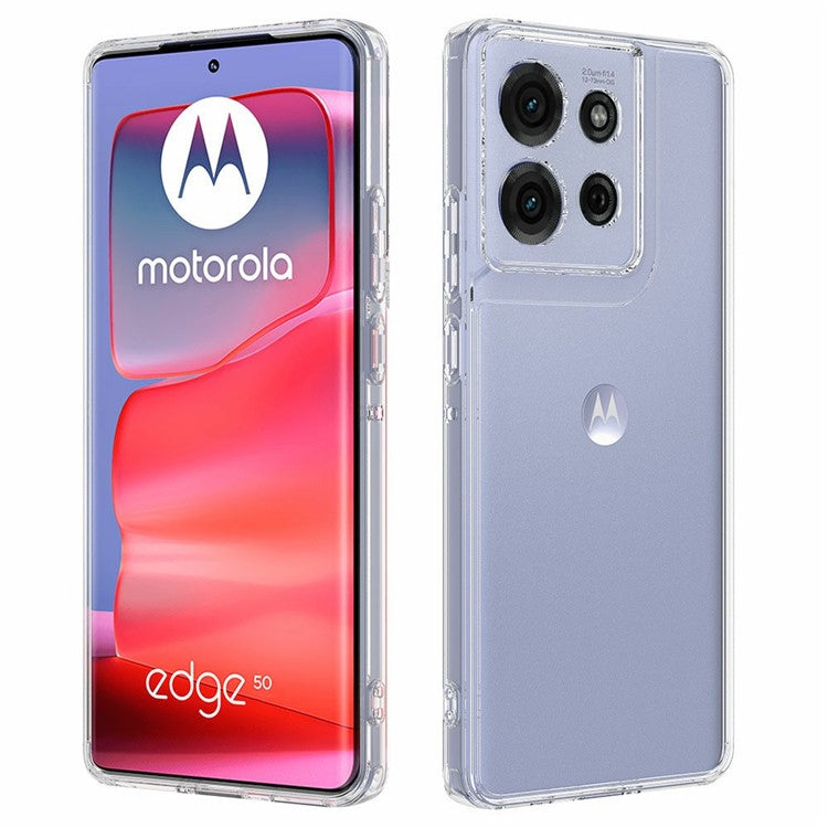 For Motorola Moto G75 5G Clear Phone Case TPU+Acrylic Shockproof Phone Back Cover