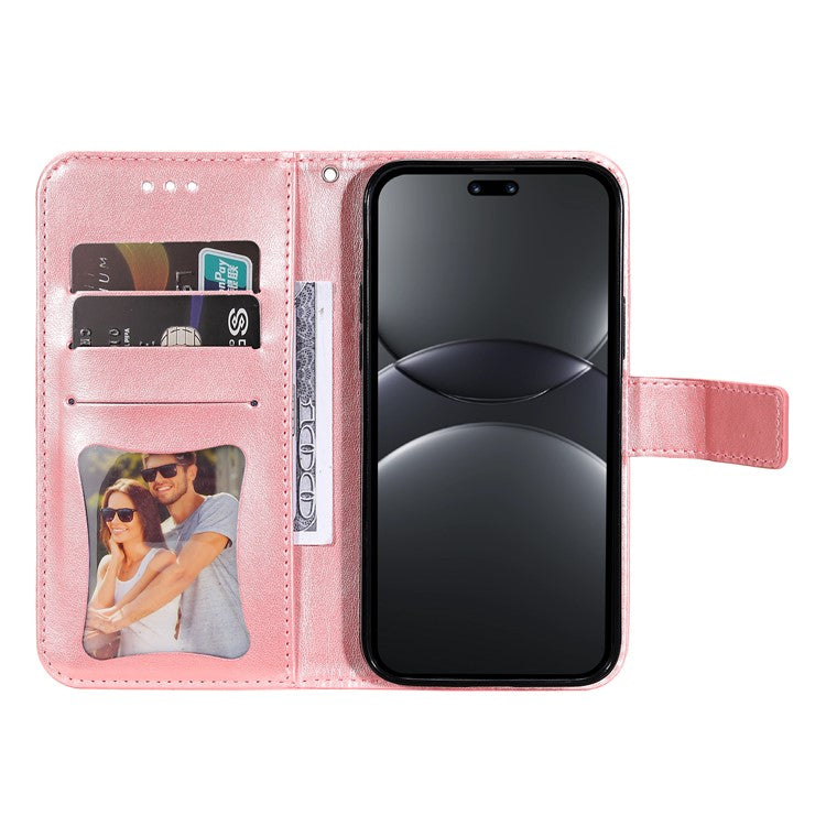 For Huawei nova 13 Pro 5G Case PU Leather Wallet Floral Phone Cover Stand View - Pink