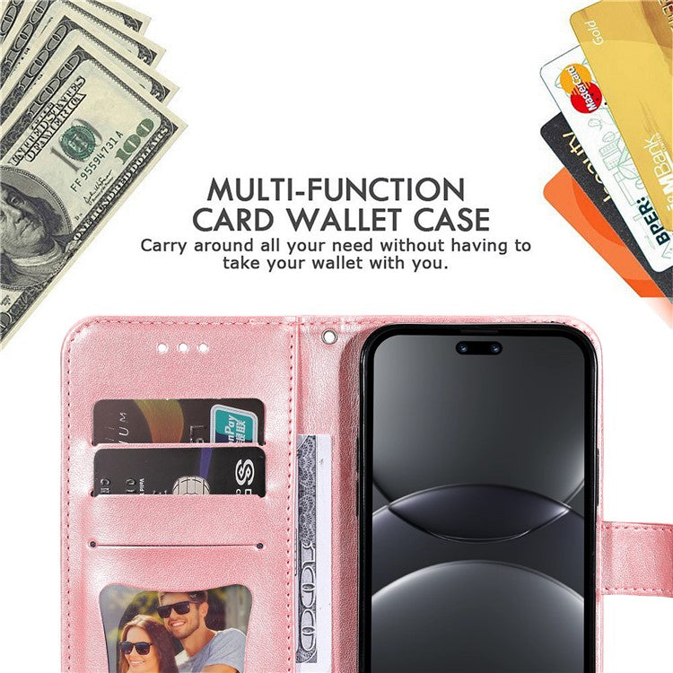 For Huawei nova 13 Pro 5G Case PU Leather Wallet Floral Phone Cover Stand View - Pink