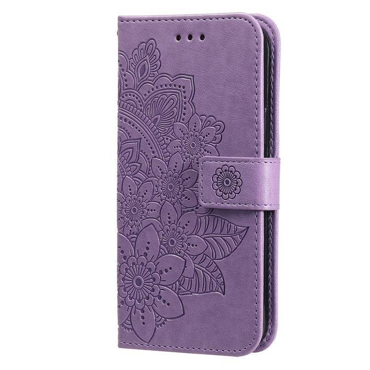 For OnePlus 13 Case PU Leather Wallet Floral Phone Cover Stand View - Purple