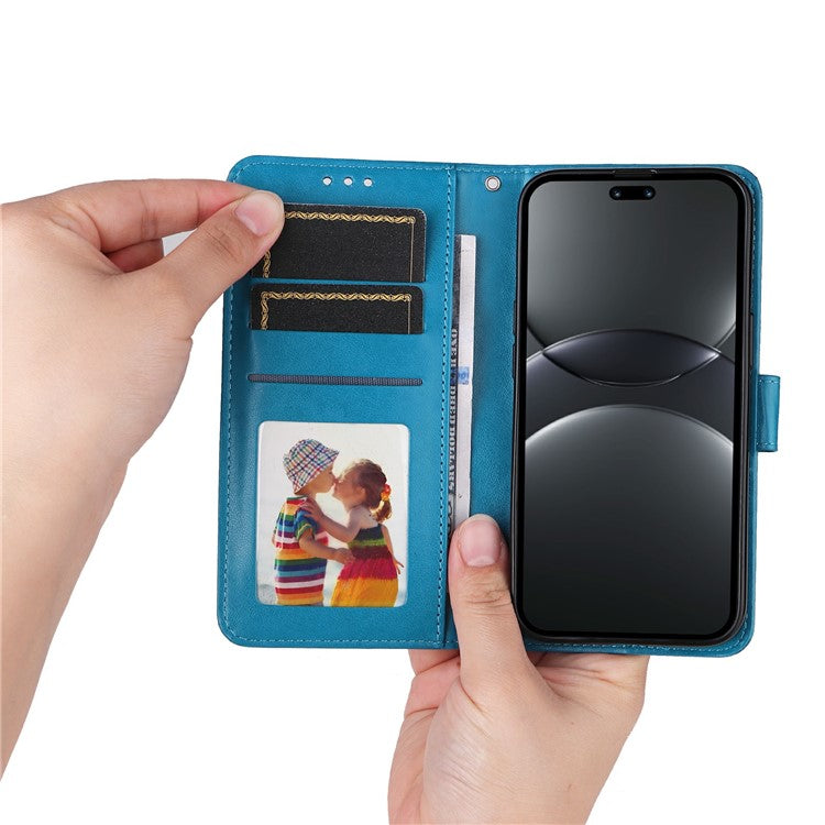 For Huawei nova 13 Pro 5G Case Sunflower Imprint Leather Wallet Phone Cover - Blue