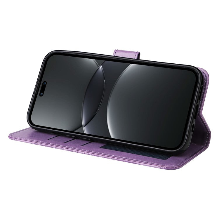 For Huawei nova 13 Pro 5G Case Sunflower Imprint Leather Wallet Phone Cover - Purple