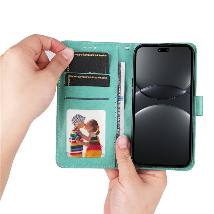 For Huawei nova 13 Pro 5G Case Sunflower Imprint Leather Wallet Phone Cover - Green