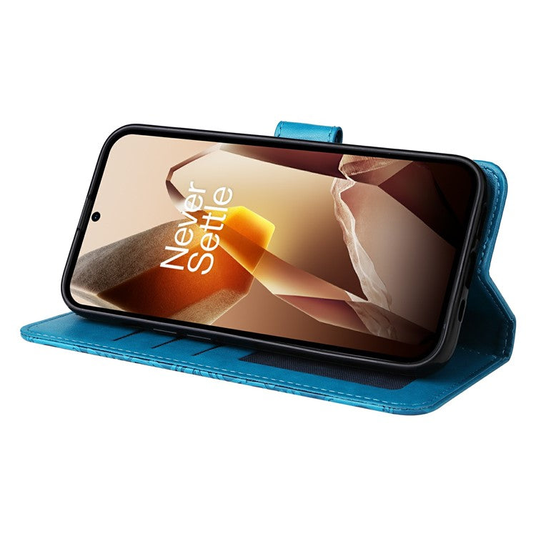 For OnePlus 13 Case Sunflower Imprint Leather Wallet Phone Cover - Blue