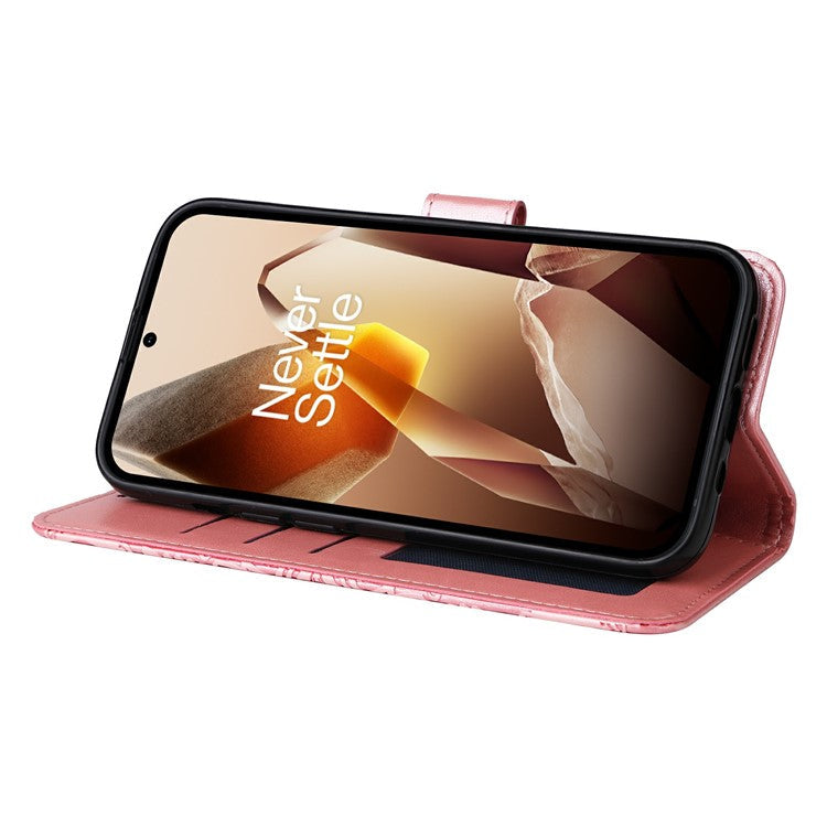 For OnePlus 13 Case Sunflower Imprint Leather Wallet Phone Cover - Pink