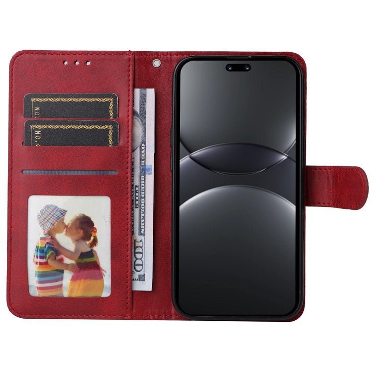 For Huawei nova 13 Pro 5G Case Wallet PU Leather Folio Flip Phone Cover - Red