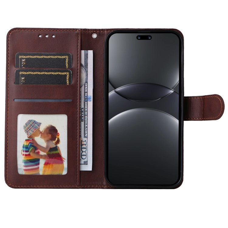 For Huawei nova 13 Pro 5G Case Wallet PU Leather Folio Flip Phone Cover - Brown