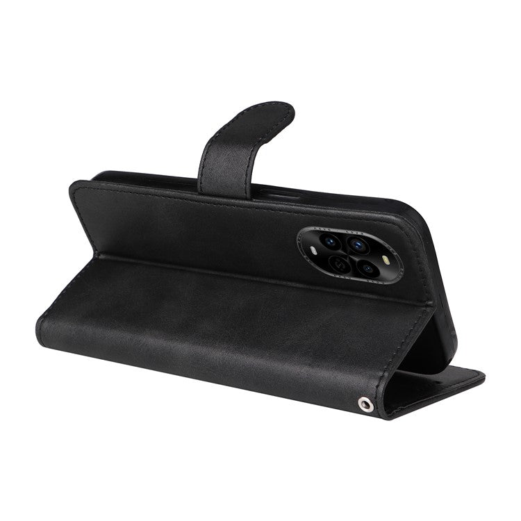 For Huawei nova 13 Pro 5G Case Wallet PU Leather Folio Flip Phone Cover - Black