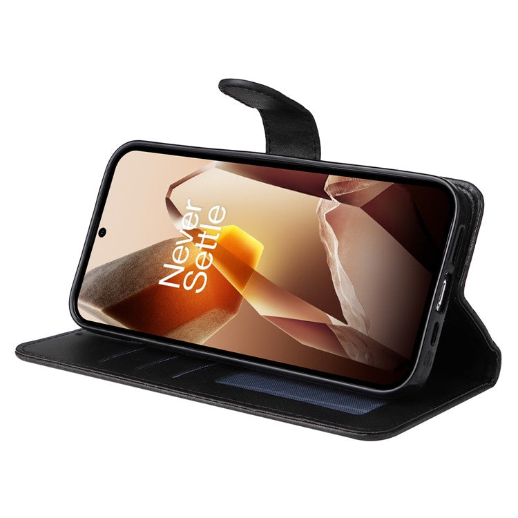 For OnePlus 13 Case Wallet PU Leather Folio Flip Phone Cover - Black