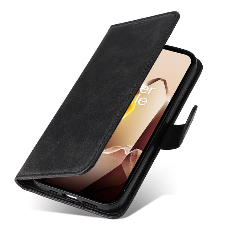 For OnePlus 13 Case Wallet PU Leather Folio Flip Phone Cover - Black