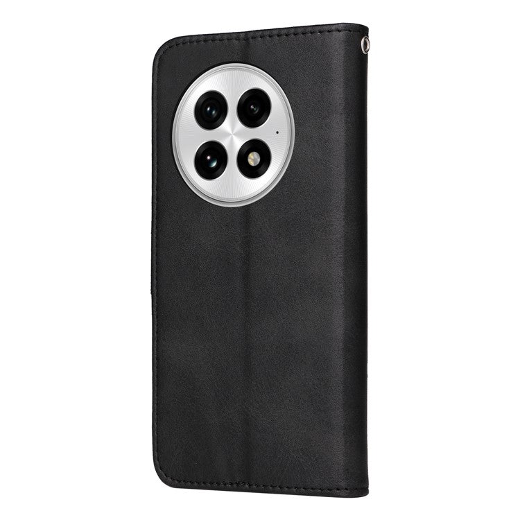 For OnePlus 13 Case Wallet PU Leather Folio Flip Phone Cover - Black