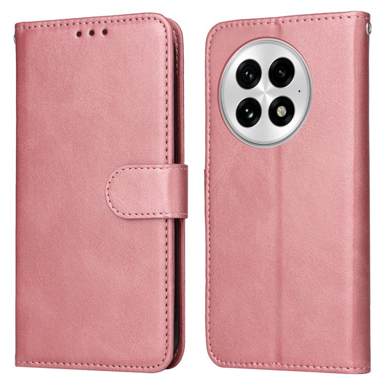 For OnePlus 13 Case Wallet PU Leather Folio Flip Phone Cover - Pink