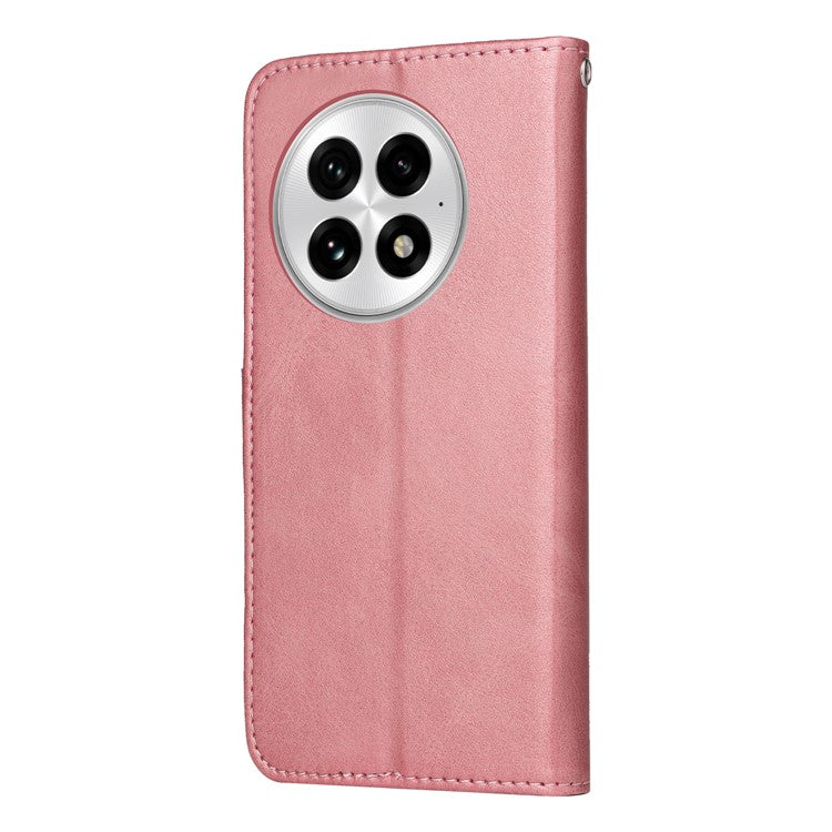 For OnePlus 13 Case Wallet PU Leather Folio Flip Phone Cover - Pink