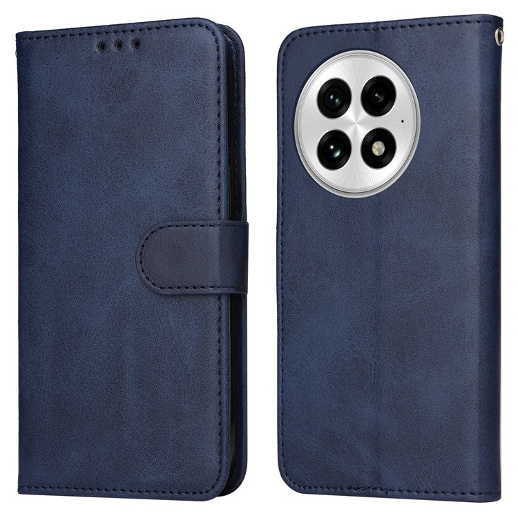 For OnePlus 13 Case Wallet PU Leather Folio Flip Phone Cover - Blue