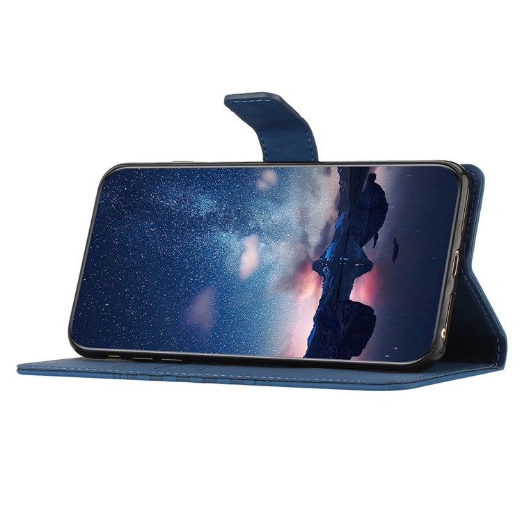 For Samsung Galaxy A36 5G Case Rhombus Leather Horizontal Flip Phone Cover - Blue
