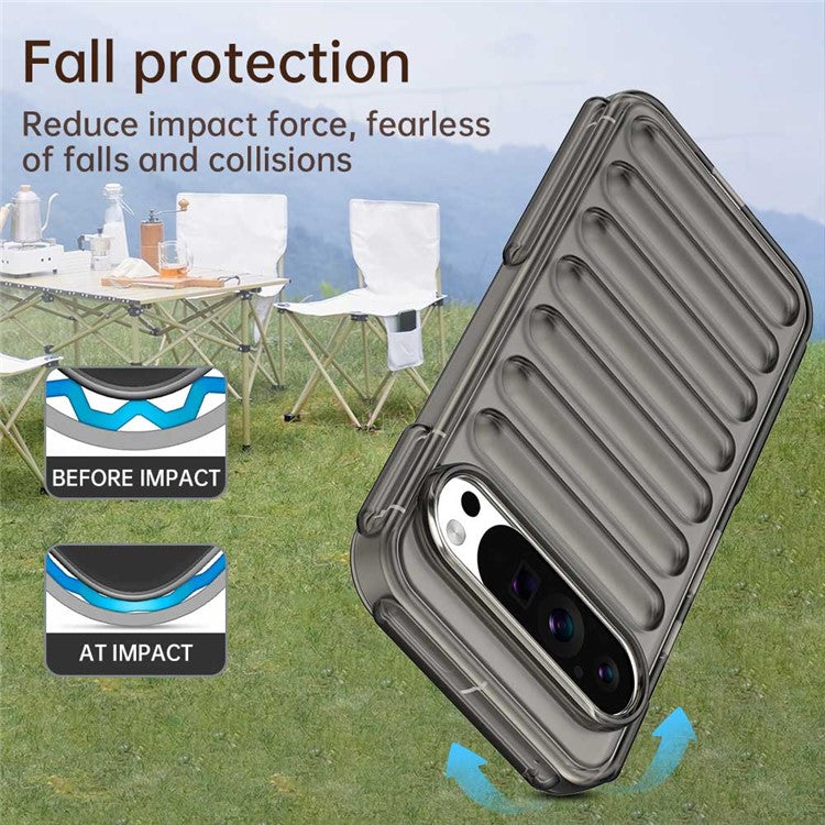 For Google Pixel 9 Pro XL Case Protective TPU Phone Cover - Transparent Grey